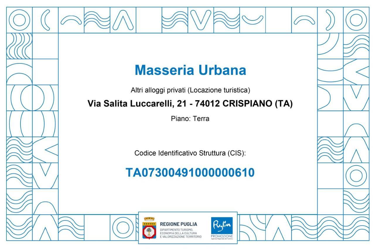 Masseria Urbana Crispiano Eksteriør billede